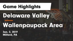 Delaware Valley  vs Wallenpaupack Area  Game Highlights - Jan. 2, 2019