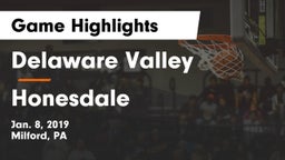 Delaware Valley  vs Honesdale Game Highlights - Jan. 8, 2019