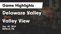 Delaware Valley  vs Valley View  Game Highlights - Jan. 25, 2019