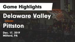 Delaware Valley  vs Pittston  Game Highlights - Dec. 17, 2019