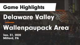 Delaware Valley  vs Wallenpaupack Area  Game Highlights - Jan. 31, 2020