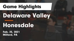 Delaware Valley  vs Honesdale  Game Highlights - Feb. 25, 2021