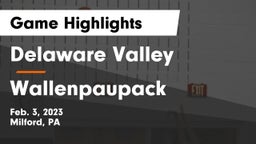 Delaware Valley  vs Wallenpaupack Game Highlights - Feb. 3, 2023