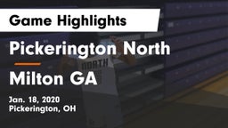 Pickerington North  vs Milton GA Game Highlights - Jan. 18, 2020