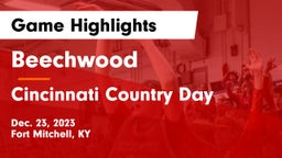 Beechwood  vs Cincinnati Country Day  Game Highlights - Dec. 23, 2023