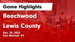 Beechwood  vs Lewis County  Game Highlights - Dec. 29, 2023
