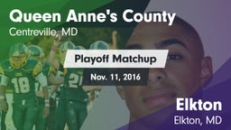 Matchup: Queen Anne's County vs. Elkton  2016
