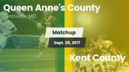 Matchup: Queen Anne's County vs. Kent County  2017