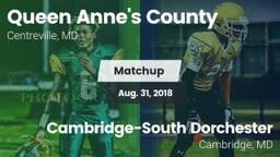 Matchup: Queen Anne's County vs. Cambridge-South Dorchester  2018
