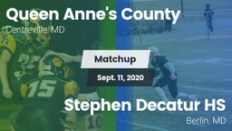Matchup: Queen Anne's County vs. Stephen Decatur HS 2020