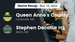 Recap: Queen Anne's County  vs. Stephen Decatur HS 2023