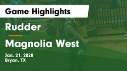 Rudder  vs Magnolia West  Game Highlights - Jan. 21, 2020