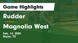 Rudder  vs Magnolia West  Game Highlights - Feb. 14, 2020