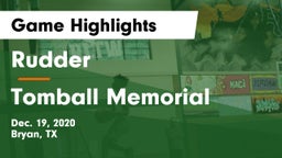 Rudder  vs Tomball Memorial  Game Highlights - Dec. 19, 2020