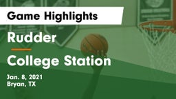 Rudder  vs College Station  Game Highlights - Jan. 8, 2021