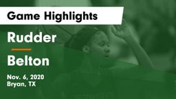 Rudder  vs Belton  Game Highlights - Nov. 6, 2020