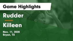 Rudder  vs Killeen  Game Highlights - Nov. 11, 2020