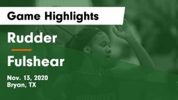 Rudder  vs Fulshear  Game Highlights - Nov. 13, 2020