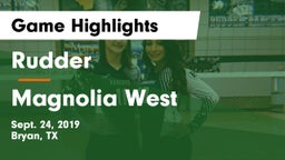 Rudder  vs Magnolia West  Game Highlights - Sept. 24, 2019