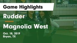 Rudder  vs Magnolia West  Game Highlights - Oct. 18, 2019
