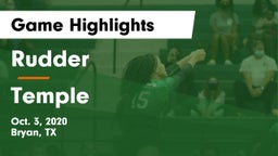 Rudder  vs Temple  Game Highlights - Oct. 3, 2020