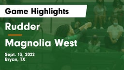 Rudder  vs Magnolia West  Game Highlights - Sept. 13, 2022