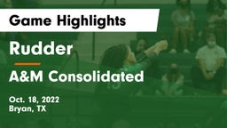Rudder  vs A&M Consolidated  Game Highlights - Oct. 18, 2022