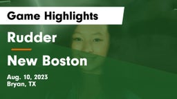 Rudder  vs New Boston  Game Highlights - Aug. 10, 2023