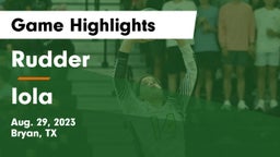 Rudder  vs Iola  Game Highlights - Aug. 29, 2023