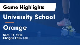 University School vs Orange  Game Highlights - Sept. 14, 2019