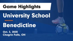 University School vs Benedictine Game Highlights - Oct. 3, 2020