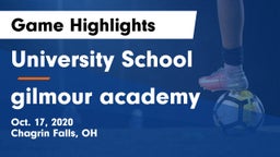 University School vs gilmour academy Game Highlights - Oct. 17, 2020