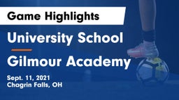 University School vs Gilmour Academy Game Highlights - Sept. 11, 2021