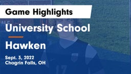 University School vs Hawken  Game Highlights - Sept. 3, 2022