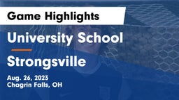 University School vs Strongsville  Game Highlights - Aug. 26, 2023