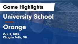 University School vs Orange  Game Highlights - Oct. 3, 2023