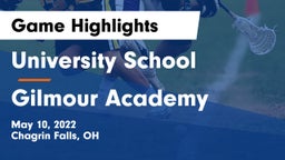 University School vs Gilmour Academy  Game Highlights - May 10, 2022