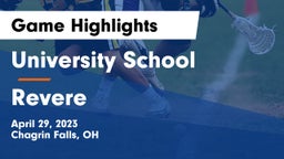 University School vs Revere  Game Highlights - April 29, 2023