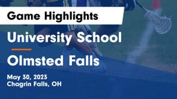 University School vs Olmsted Falls  Game Highlights - May 30, 2023