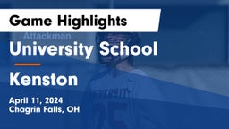 University School vs Kenston  Game Highlights - April 11, 2024