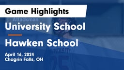 University School vs Hawken School Game Highlights - April 16, 2024