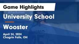 University School vs Wooster  Game Highlights - April 24, 2024