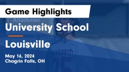 University School vs Louisville  Game Highlights - May 16, 2024