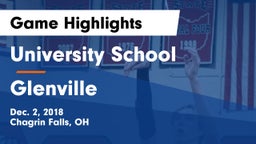 University School vs Glenville  Game Highlights - Dec. 2, 2018