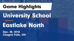 University School vs Eastlake North  Game Highlights - Dec. 28, 2018