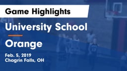 University School vs Orange  Game Highlights - Feb. 5, 2019