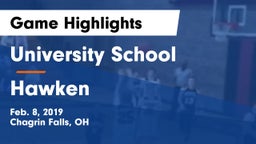 University School vs Hawken  Game Highlights - Feb. 8, 2019