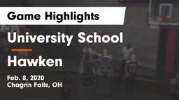University School vs Hawken  Game Highlights - Feb. 8, 2020