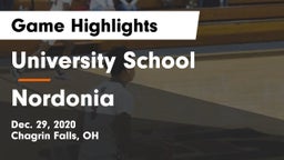 University School vs Nordonia  Game Highlights - Dec. 29, 2020