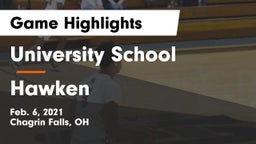University School vs Hawken  Game Highlights - Feb. 6, 2021
